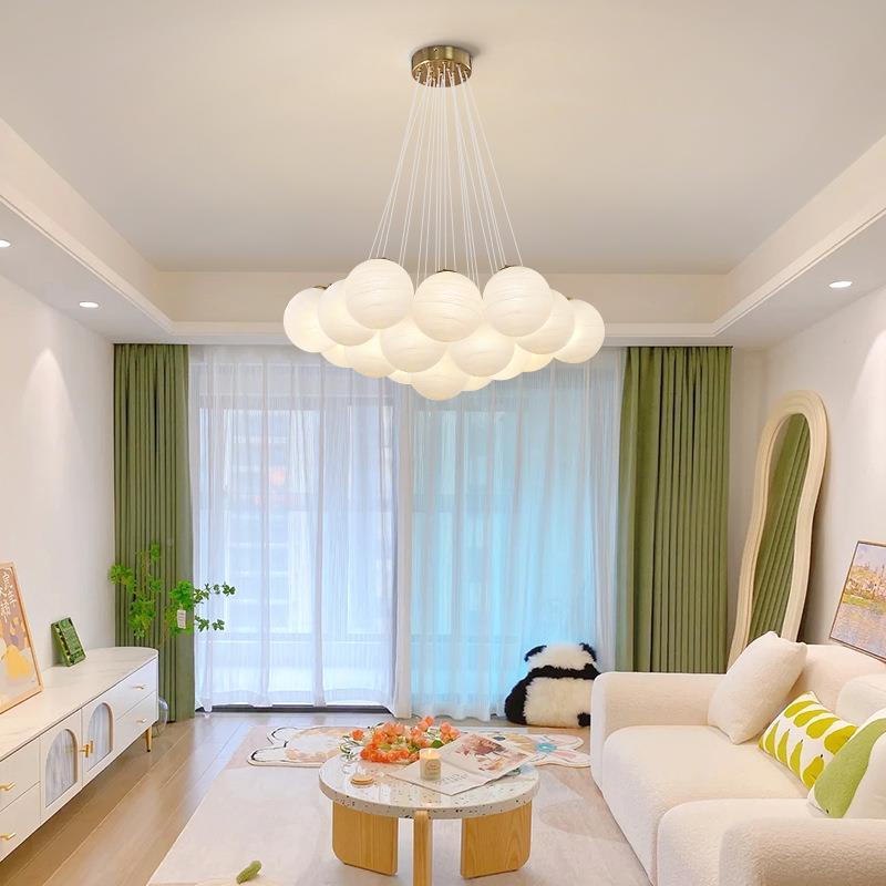 童房卧室灯客厅魔豆泡师泡吊灯计创意3KY654363儿D月球设灯网红星