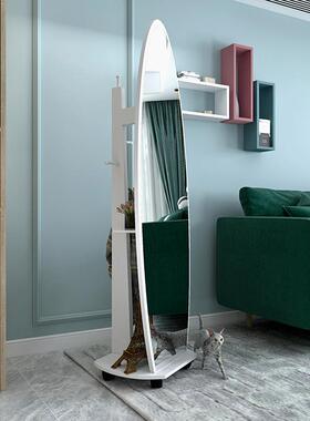 简约全身镜子旋转地家用转穿衣女镜移落动旋立体大镜FKO学生宿舍