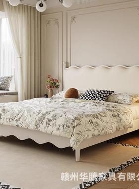 法复式古实木床家用现代床简约主卧高端大气奢AL101966双人中古风