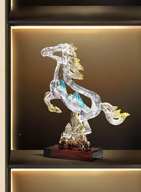 新中式马到功摆件家房居客厅酒柜QQI柜电视书办公室装饰工成艺品