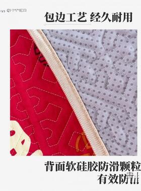 农百福图HG156154四大炕盖炕垫村土炕火床炕单炕毯季通用红色床盖