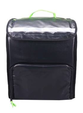 现货便外携黑色p无loCMVgo送餐袋加保温箱vc防水户骑手双肩厚外卖