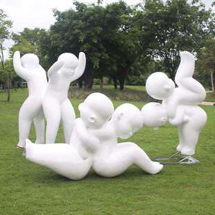 仿真玻璃钢读书人物阅读者雕塑大摆件户外草坪学校园林景观装饰品