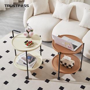 可移边子动茶几家用沙发小几阳台桌NCU床头置物子架简约现代带轮