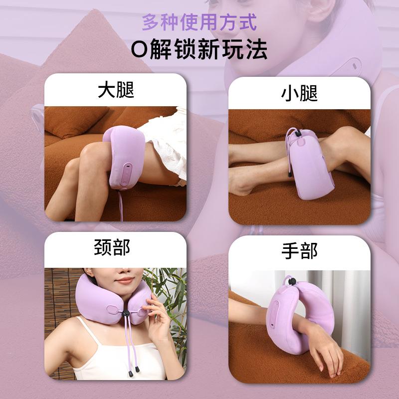 旅行枕飞摩机按热敷脖子头枕枕女生u形枕护颈脖枕便按携功能AL100