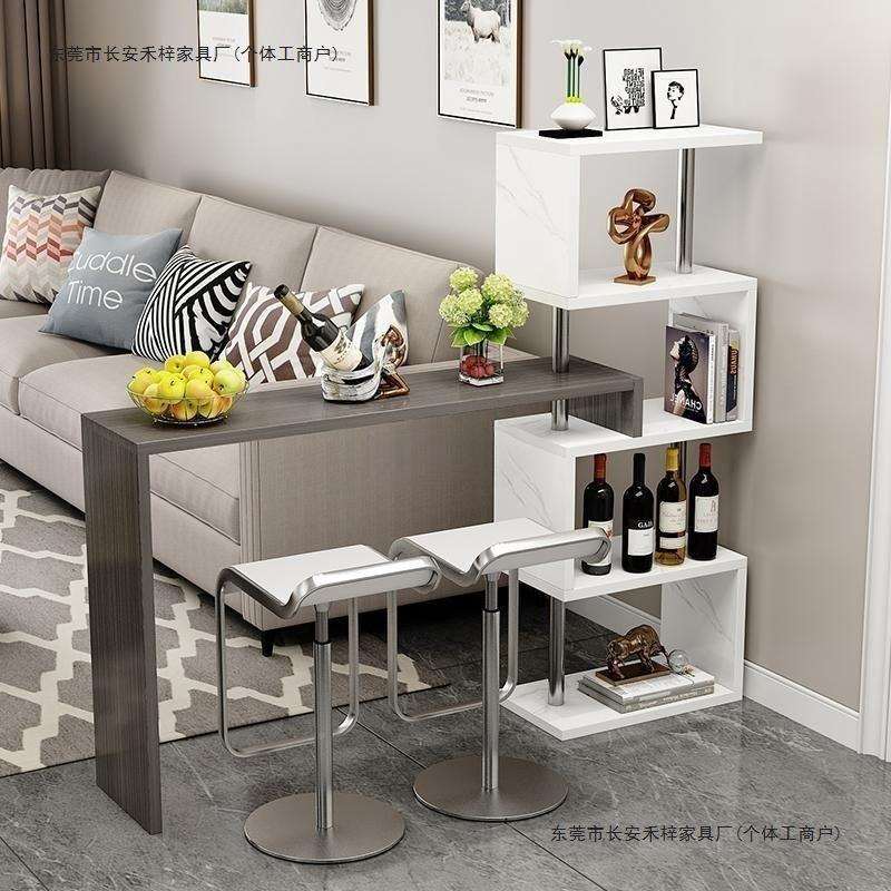 家吧吧台桌小型台客厅用关玄隔AL断创意酒柜吧台
