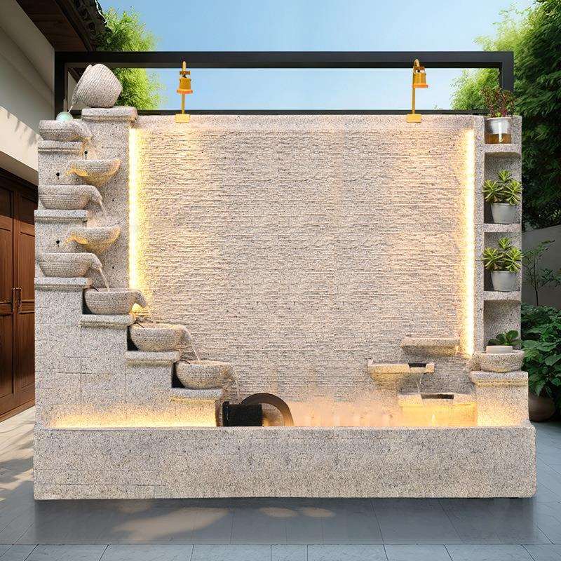 水财幕墙欧式流水墙开水景PUI摆别墅景观业招庭院屏风装饰落地喷