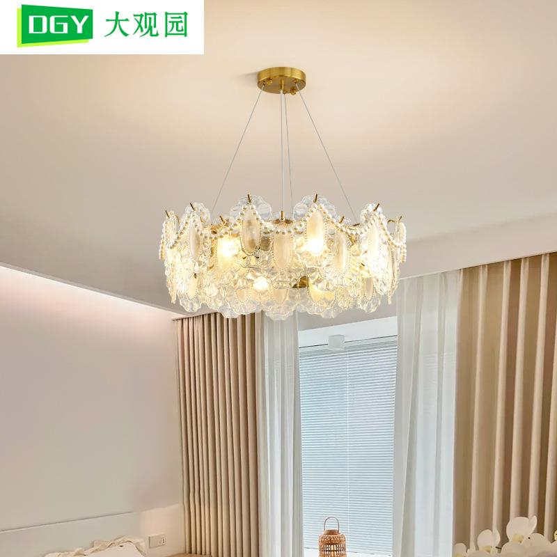 厅灯法式轻奢晶吊灯2灯02水5新款现236代简约餐客厅卧室全屋具413