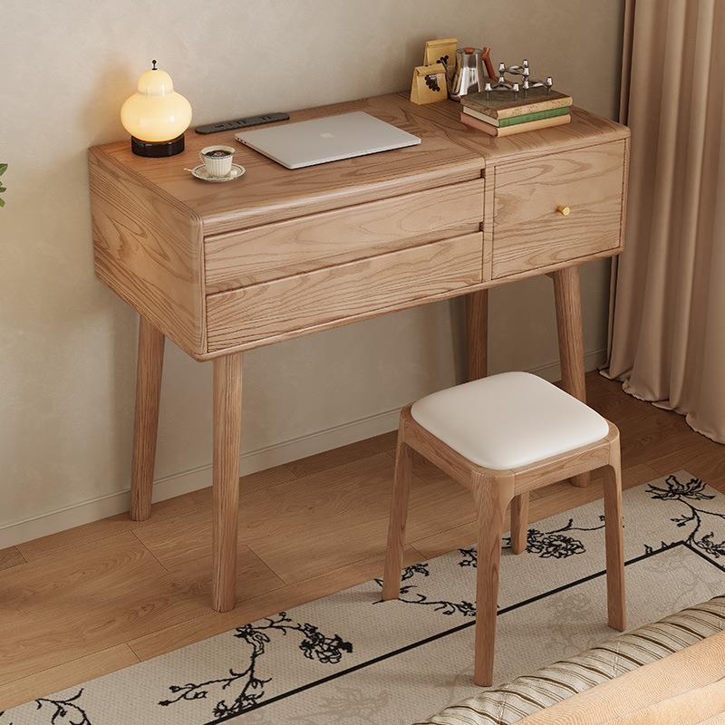 新款全实木桌梳妆卧台室YHB小型实木化台可翻盖化妆柜网妆红化妆