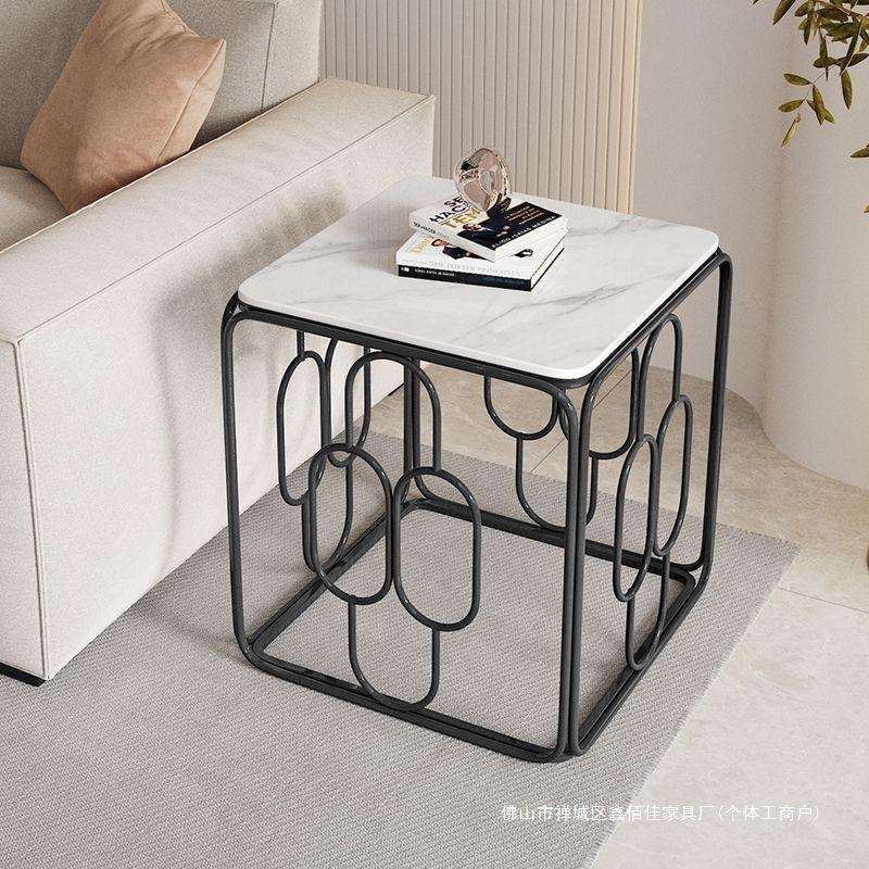 岩板沙发边几简意无品牌/新家用客创厅小茶款几约现代卧室床边桌