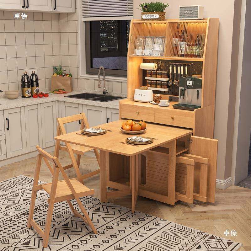 餐小边柜餐折桌一体子奢屋家具可叠一桌体955户叠桌家用隐形儿童
