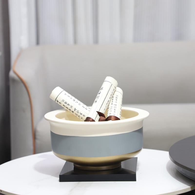 欧式轻奢几何树脂艺术UQX装饰摆厅件大装电视柜店玄关软装家居饰