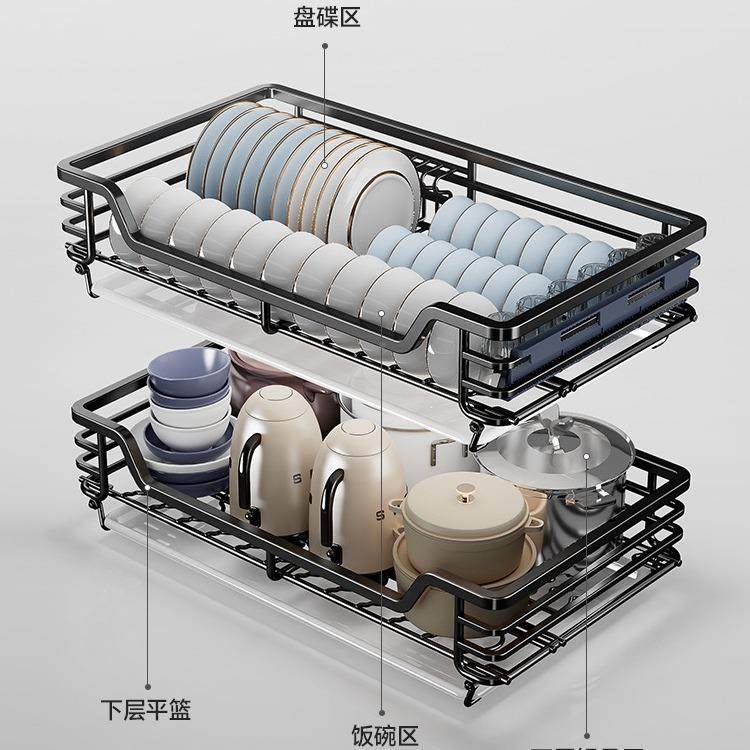 拉篮碟厨房橱柜04不锈钢双层内置屉式抽3拉碗架篮碗213柜厨柜碗抽,农机/农具/农膜,其它农用工具,淘宝优惠券,粉丝福利购,淘宝优惠卷