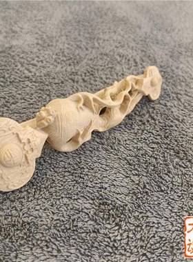 小人叶杨木雕刻手JPE把玩件男士身文玩参随如意汽车挂件装饰黄工