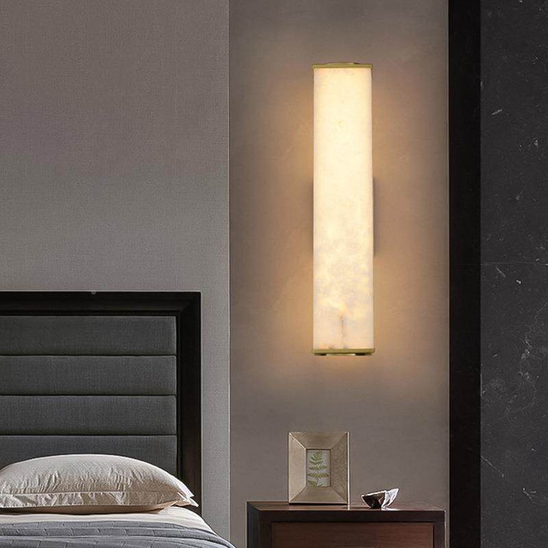 别墅楼梯轻奢全铜灯新SLZ中式云壁石酒店样客壁板间过道玄关厅卧