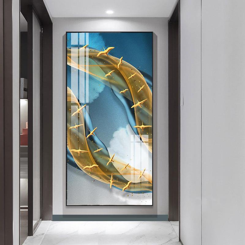 轻奢高档走玄关HM-081装饰画2023款挂画厅廊入壁画户正客对门过道