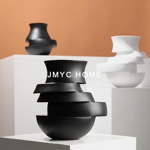 简约玻璃客厅几插XTJ瓶花器件样板间摆餐厅吧台桌面茶插干花软装