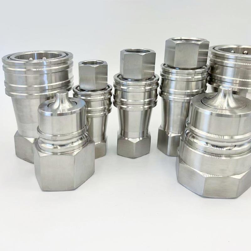 KZ04F不锈钢快速接拔头双开闭式液压接头插ZOM式自封接头