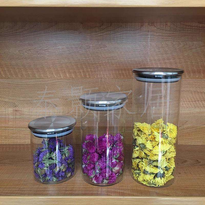 样板房房厨摆件收纳储罐玻DBH璃罐橱柜摆放装饰样物板间软装搭饰