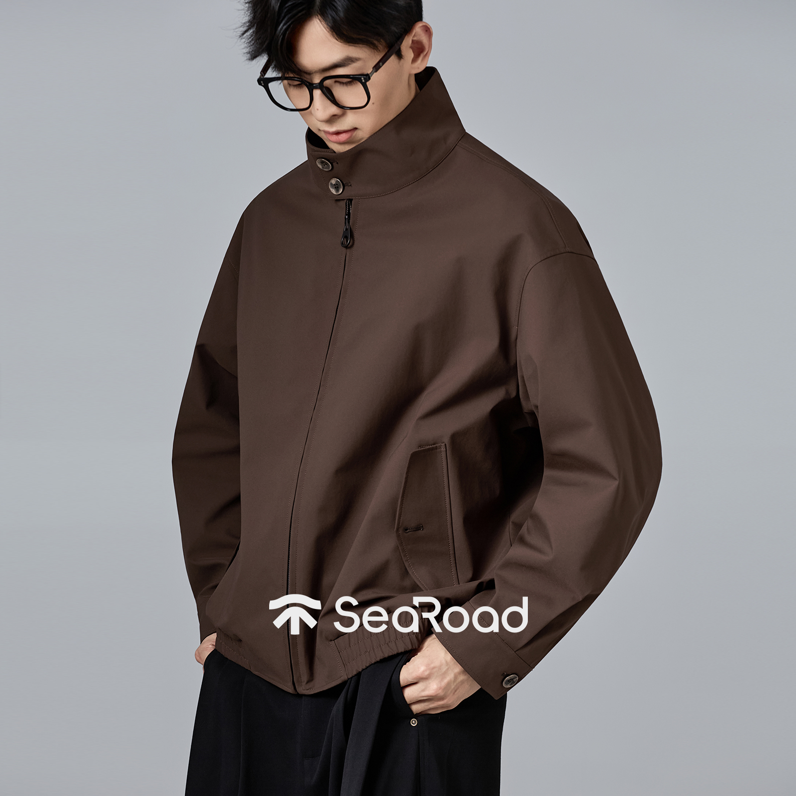 【一衣两穿】海上公路旗舰店复古哈灵顿夹克男秋季美拉德休闲外套