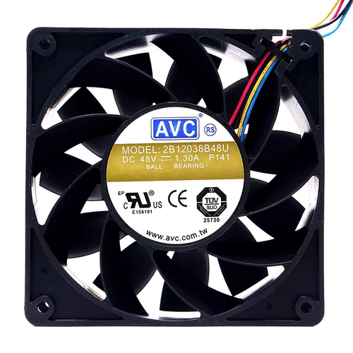 原装AVC 12CM 12038 48V1.3A工业设备PWM暴力散热风扇2B12038B48U