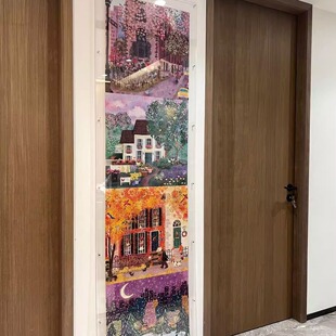 四季拼图galison圣诞冬灯拼图春夏秋冬雪夜相框高级感成人版500片