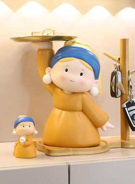 艺术家托盘摆件钥匙玄关收纳高档