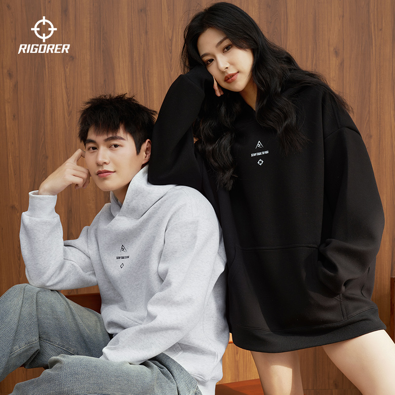 准者男女连帽套头多彩卫衣