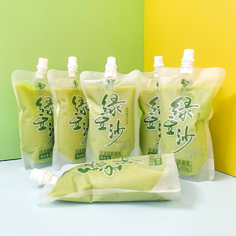 网红爆款0脂绿豆沙袋装300g早餐饮品整箱批发夏日冰镇好喝解渴