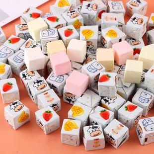 网红方块奶酪糖解馋小零食糖果解馋儿童喜欢奶片散装 年货婚庆喜糖