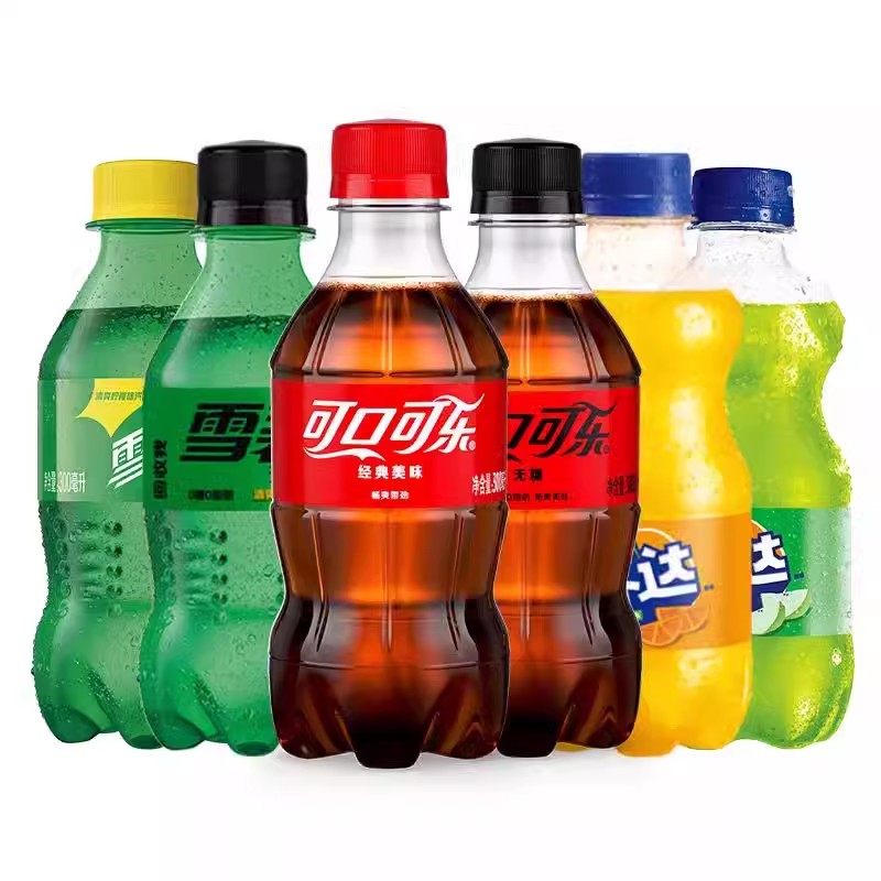 可口可乐300ml单瓶雪碧芬达迷你小瓶装可乐碳酸汽水整箱饮品热卖