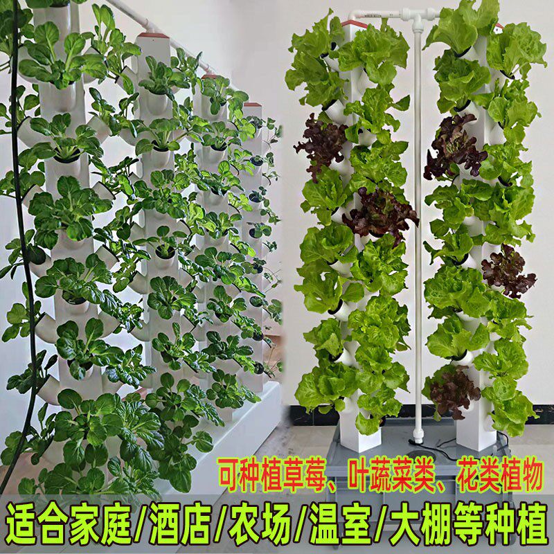 家庭用自动水培设备 阳台立体种菜机无土栽培四柱式水耕种植组 蔬
