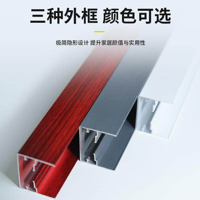 隐形折叠纱门推拉式防蚊门帘铝合金无轨伸缩纱门纱窗家用入户沙门