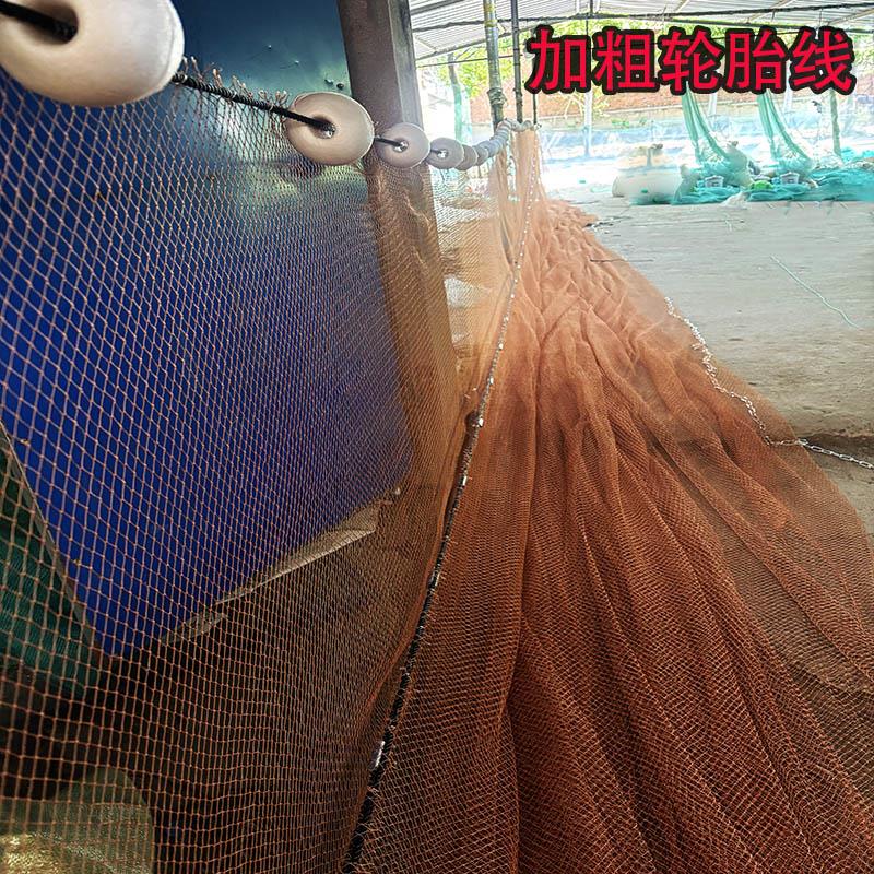 渔网拉网轮胎线清塘网不伤鱼家用鱼塘鱼苗围网鱼网捕鱼拖网