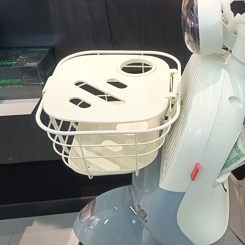 适用极核电动车MO1i车篮ZEEHO电瓶车置物筐电轻摩前置菜篮M01车筐