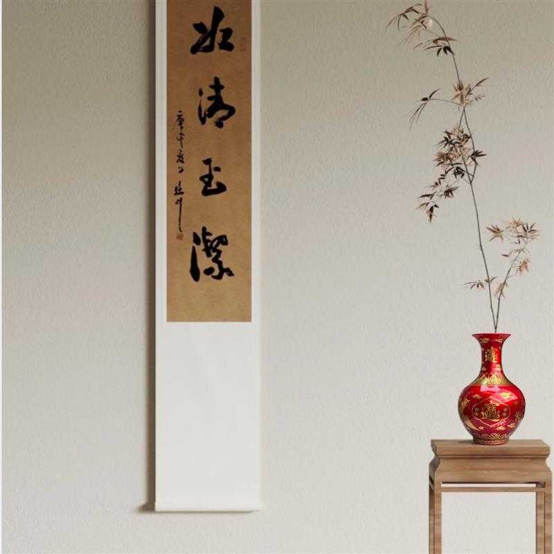 景德镇鎏金招财宝葫芦花瓶凤凰纹陶瓷摆件中式客厅玄关装工艺饰品