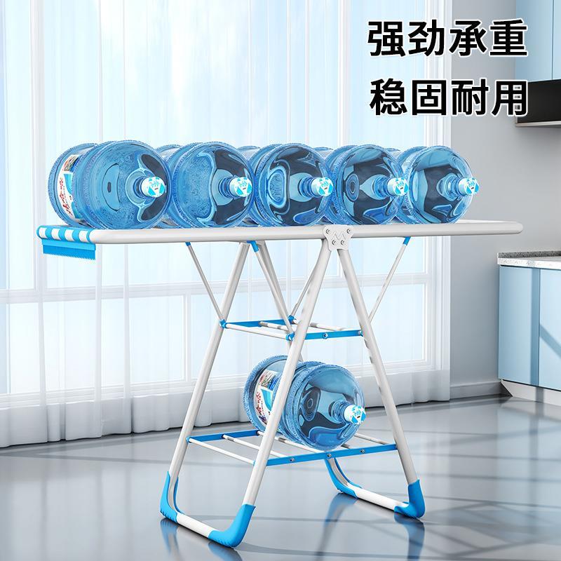 晾衣架落地折叠翼型家用晒衣杆凉阳台简易婴儿挂衣服衣架子不锈钢