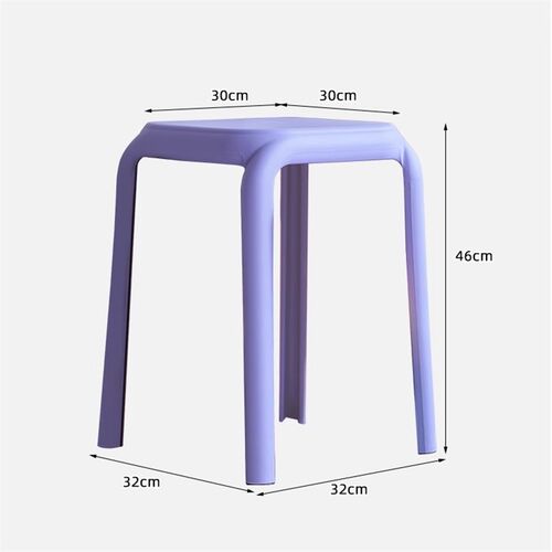 塑料叠叠凳备用轻奢餐桌凳结实多巴胺耐用方凳加厚家用凳子可叠放