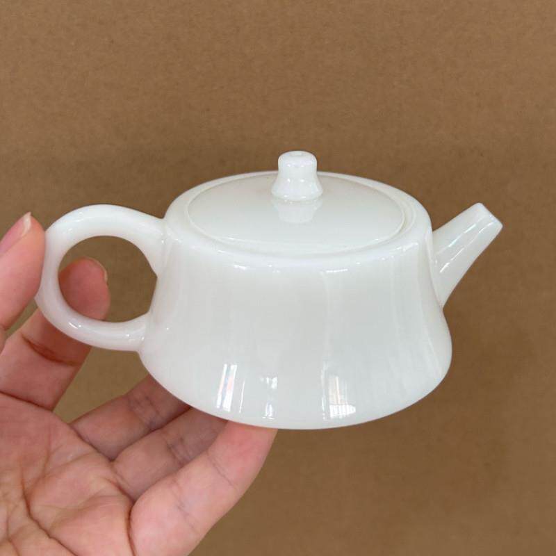 中国风璞玉瓷茶壶陶瓷高档家用功夫茶具井栏壶单壶德化白瓷泡茶壶