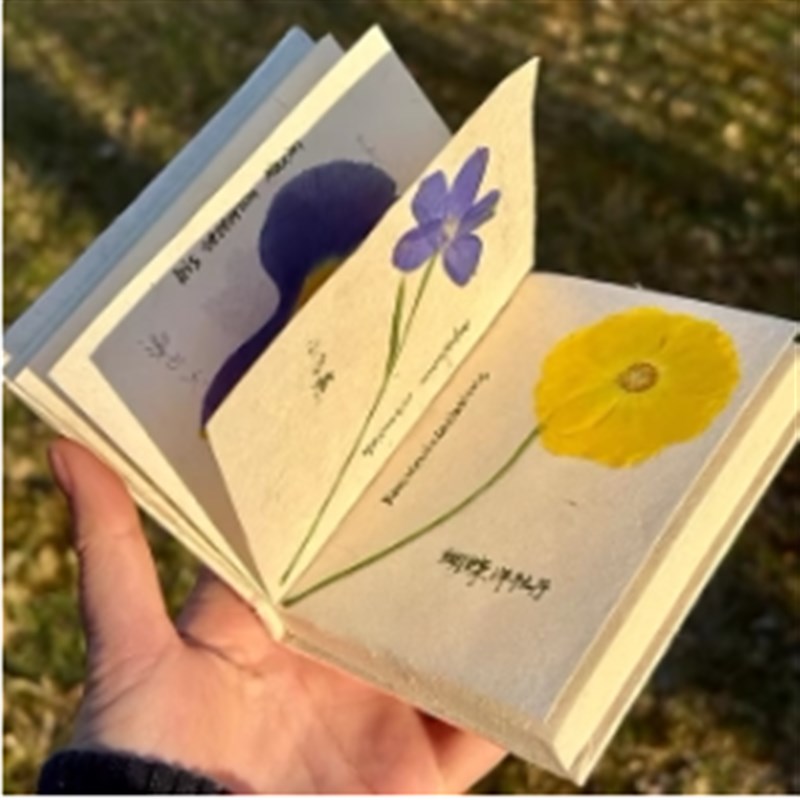 植物压花手账本尼泊尔手工本干花diy材料包标本册创意复古笔记本