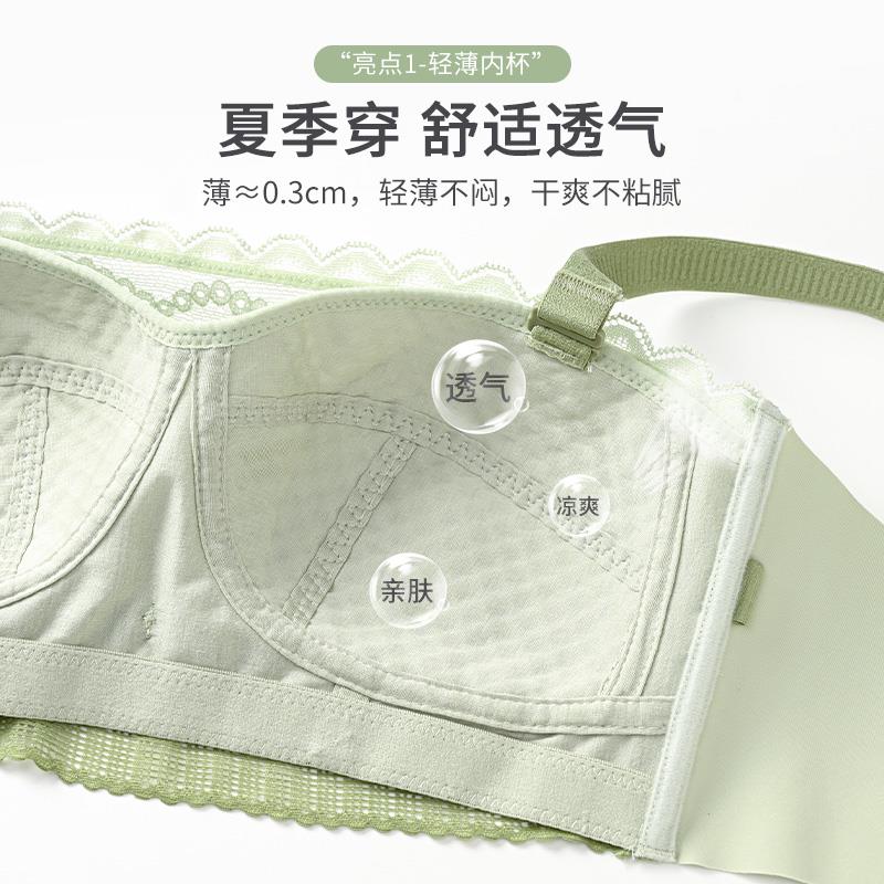 大码胖妹妹裹胸内衣女蕾丝边抹胸200显胸小夏季少女吊带美背文胸B