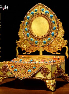 热销释迦牟尼佛龛底座家用黄财神供奉台阿弥陀佛加高佛台摆件