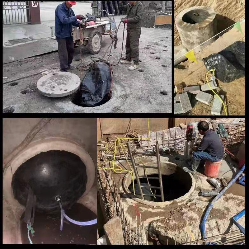 热销试验堵头橡塑试漏球皮囊封堵止水下水道A级市政污水管道堵水