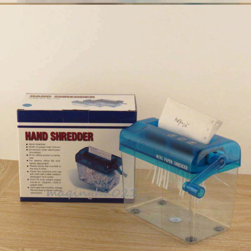 热销粉碎机小型粉碎a6迷你静音手摇碎纸机办公家用手动碎纸机纸张