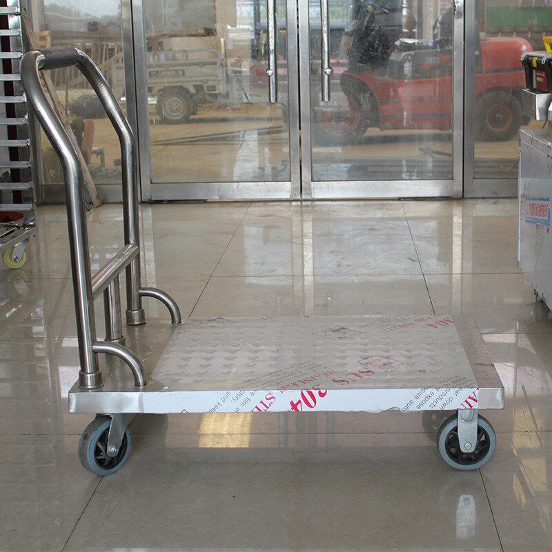 热销平板手推车仓库卸货拉货车轻便静音平板车加强称重稳固小推车