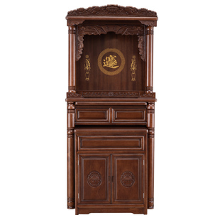 热销佛龛新中式 立柜家用实木现代简约轻奢佛柜关公供桌神龛财神供