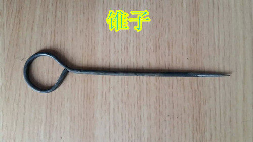 热销手工锻打老式锥子高碳钢尖部淬火实用收藏手工针钻孔开孔钻包