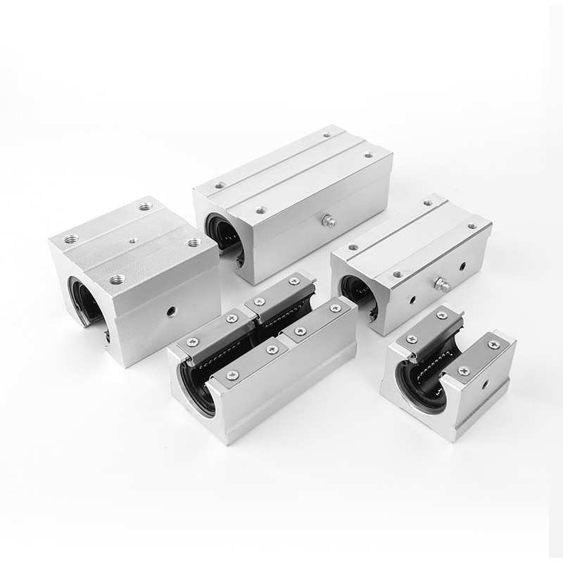 热销圆柱导轨直线光轴滑轨带滑块SBR12 16 20 25 30 40光轴带铝托