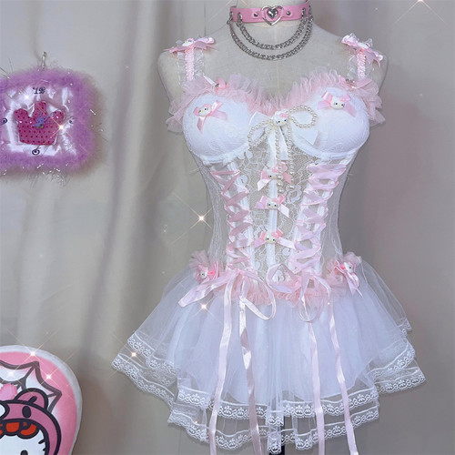 性感日系小猫蓬蓬连衣裙