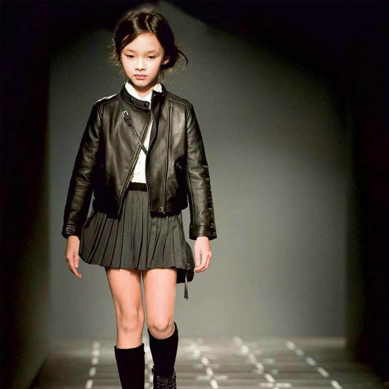 2025春装bora儿童皮衣洋气夹克男童女童宝宝pu皮机车走秀春春外套